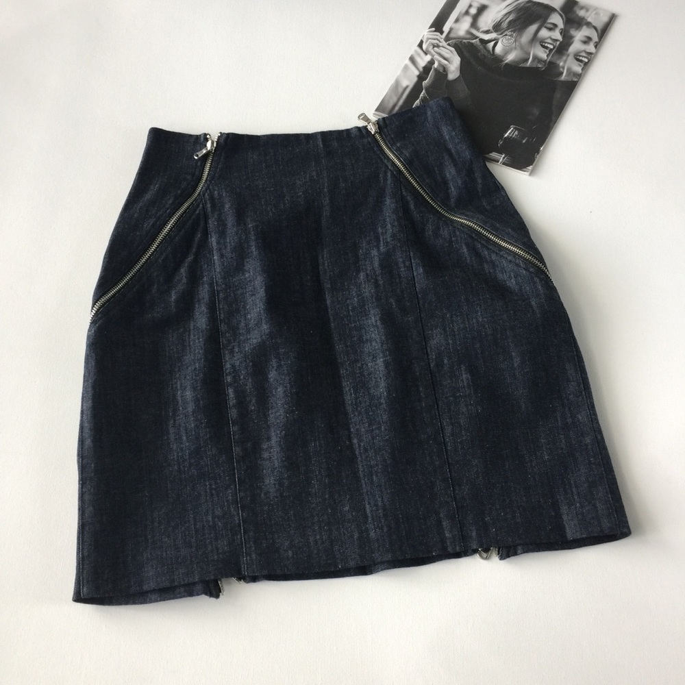 Closet ClearOut!   ADAM LIPPES denim zipper skirt